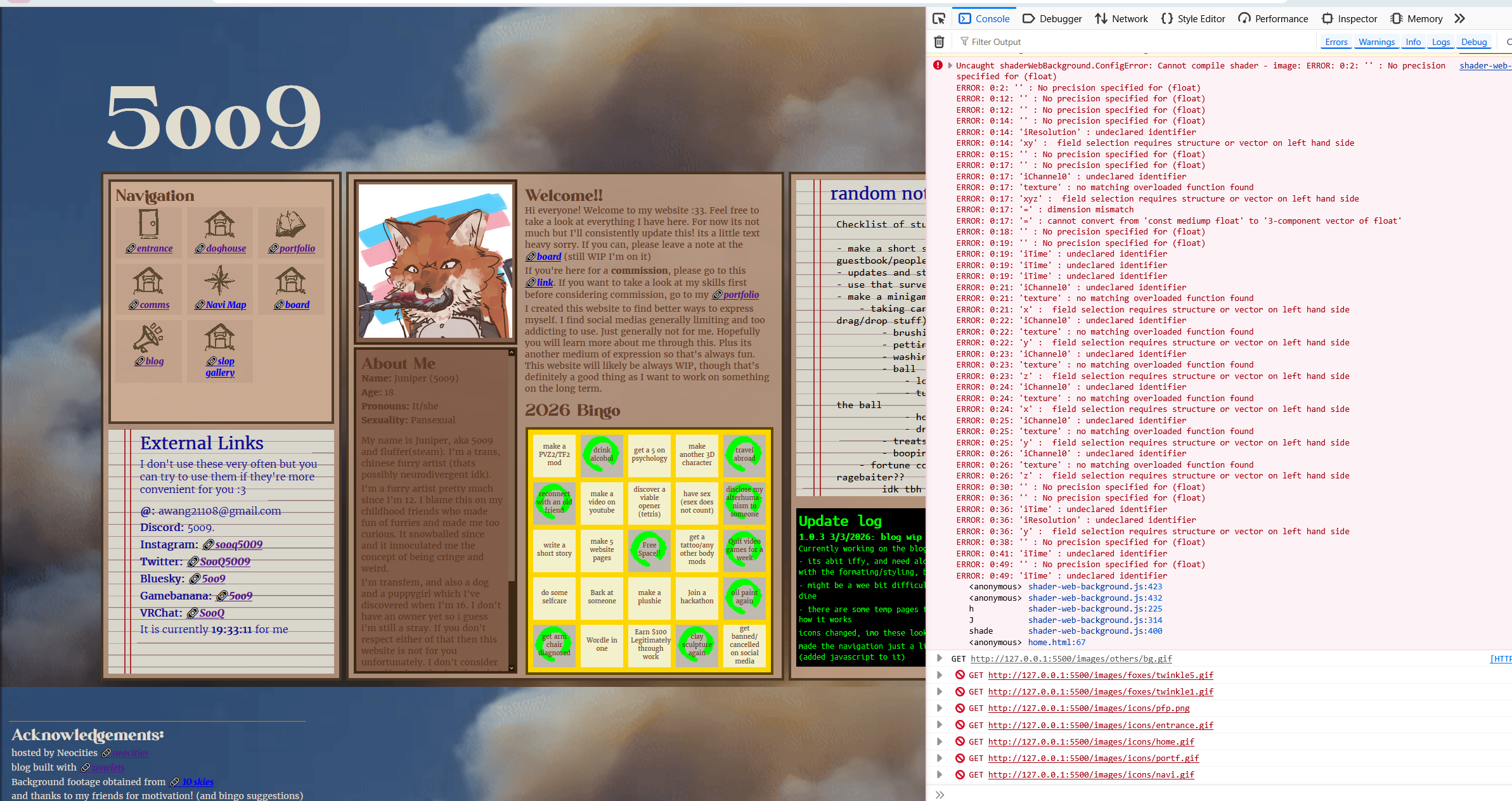 lots of fucking errors